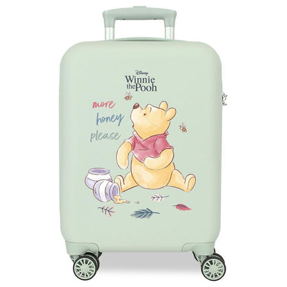 Maleta trolley verde de Winnie the Pooh Disney con cuatro ruedas