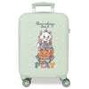 Maleta trolley verde pastel de Los Aristogatos Disney con cuatro ruedas