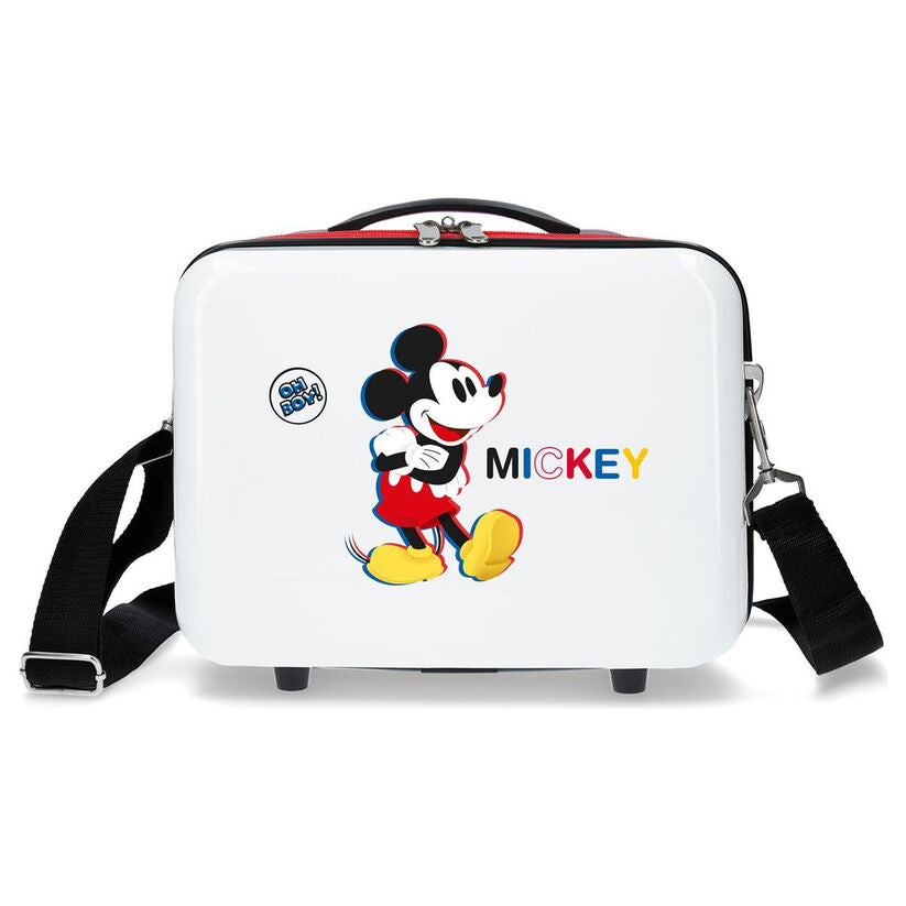 Neceser blanco de ABS con Mickey Disney en diseño 3D