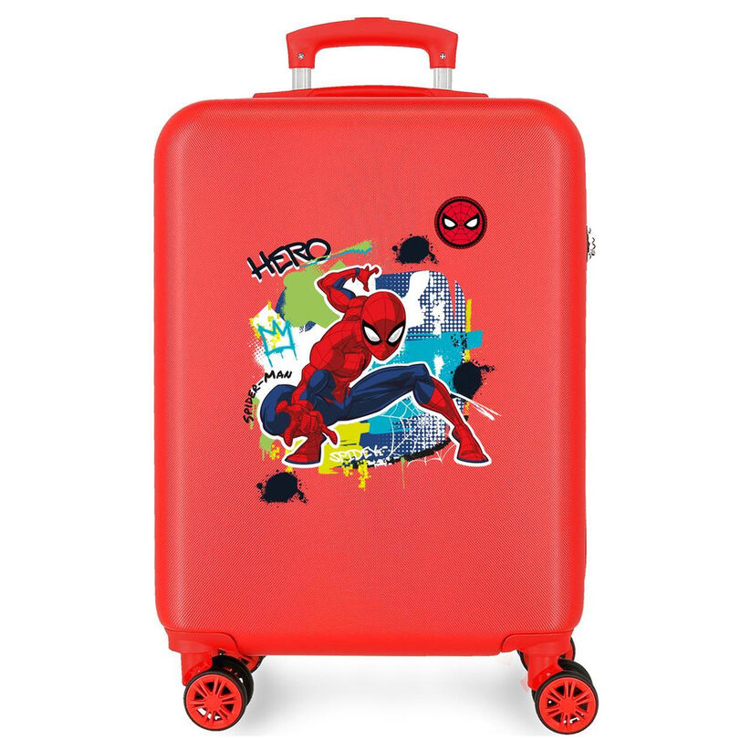 Maleta trolley roja de ABS con diseño de Spiderman Marvel