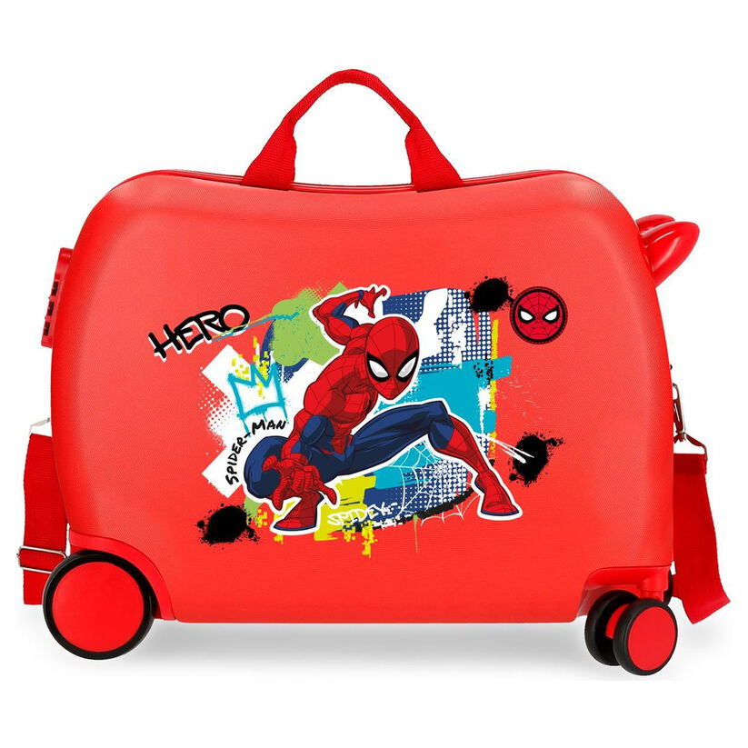 Maleta trolley roja de ABS con diseño de Spider-Man