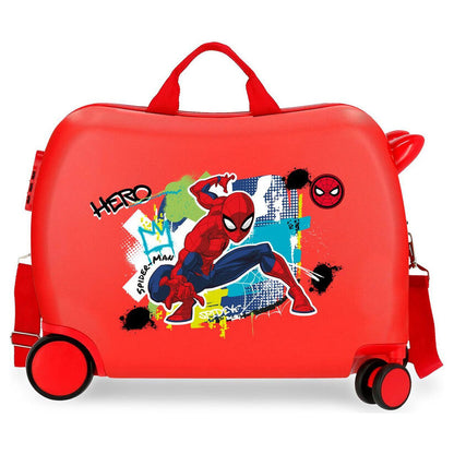 Maleta trolley roja de ABS con diseño de Spider-Man