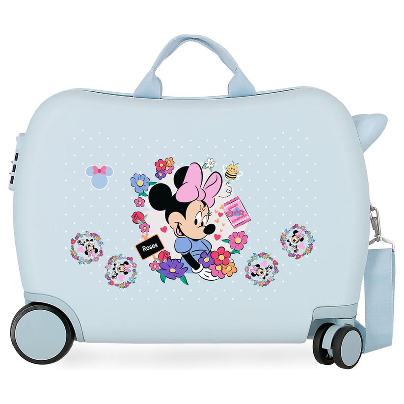 Maleta trolley Minnie Disney Flowers azul claro de 50 cm