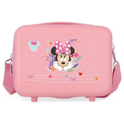 Neceser rosa de ABS con diseño de Minnie Disney