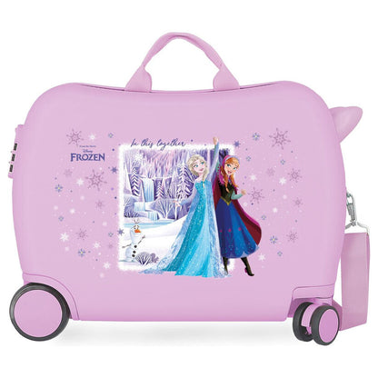 Maleta trolley rosa Frozen Disney con Elsa, Anna y Olaf