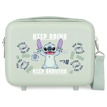 Neceser ABS verde menta de Stitch Disney adaptable a trolley