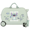 Maleta trolley ABS verde claro con diseño de Stitch Disney