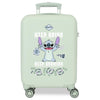 Maleta trolley ABS Disney Stitch Keep Going de 50 cm en verde claro