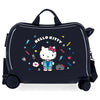 Maleta trolley ABS Hello Kitty Castle en color oscuro con cuatro ruedas