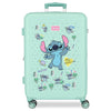 Maleta trolley ABS Stitch Disney verde menta de 65 cm