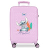 Maleta rosa Stitch Disney de 55 cm con tablas de surf