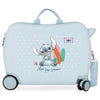 Maleta trolley azul de Stitch Disney con tablas de surf