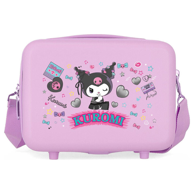 Neceser rosa de ABS con diseño de Kuromi y bandolera