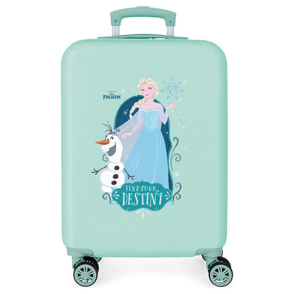Maleta trolley Frozen Disney verde agua con Elsa y Olaf