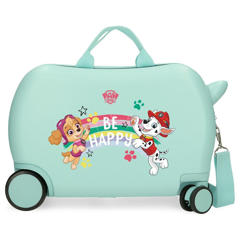Maleta trolley ABS verde menta Paw Patrol Be Happy con Skye y Marshall