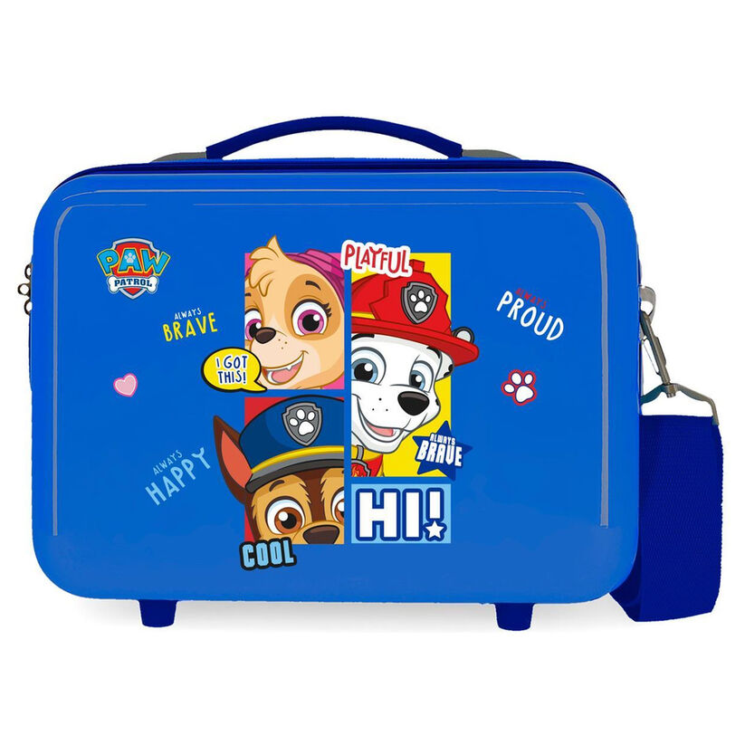 Neceser azul de ABS Paw Patrol con asa y correa lateral