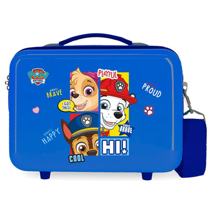 Neceser azul de ABS Paw Patrol con asa y correa lateral
