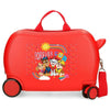 Maleta trolley roja Paw Patrol Forever Fun con cuatro ruedas