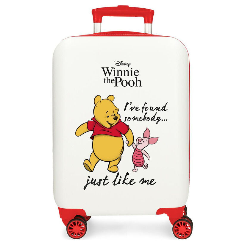 Maleta trolley Disney de Winnie the Pooh y Piglet en blanco y rojo