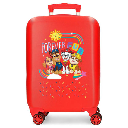 Maleta trolley roja Paw Patrol de 50 cm con cuatro ruedas dobles - 2