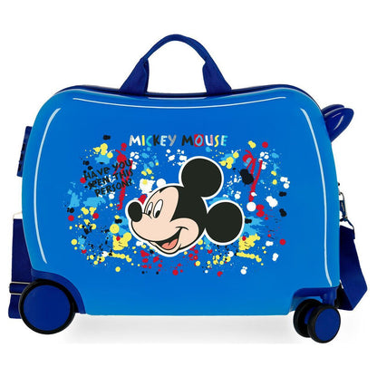 Maleta trolley azul de ABS con diseño de Mickey Mouse Disney - 2
