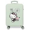 Maleta trolley ABS Hello Kitty verde claro con cuatro ruedas