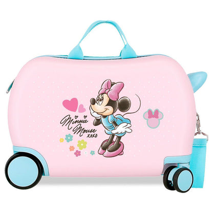 Maleta trolley ABS rosa de Minnie Disney con cuatro ruedas
