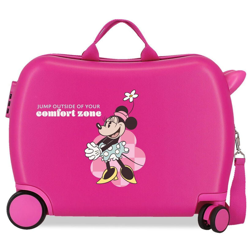 Maleta trolley rosa Minnie Disney de ABS con cuatro ruedas