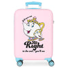 Maleta trolley rosa de Disney La Bella y la Bestia con Chip