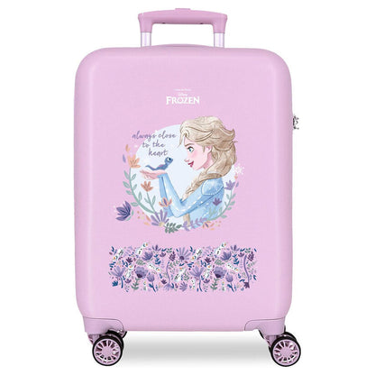 Maleta trolley rosa Frozen Disney con ilustración de Elsa