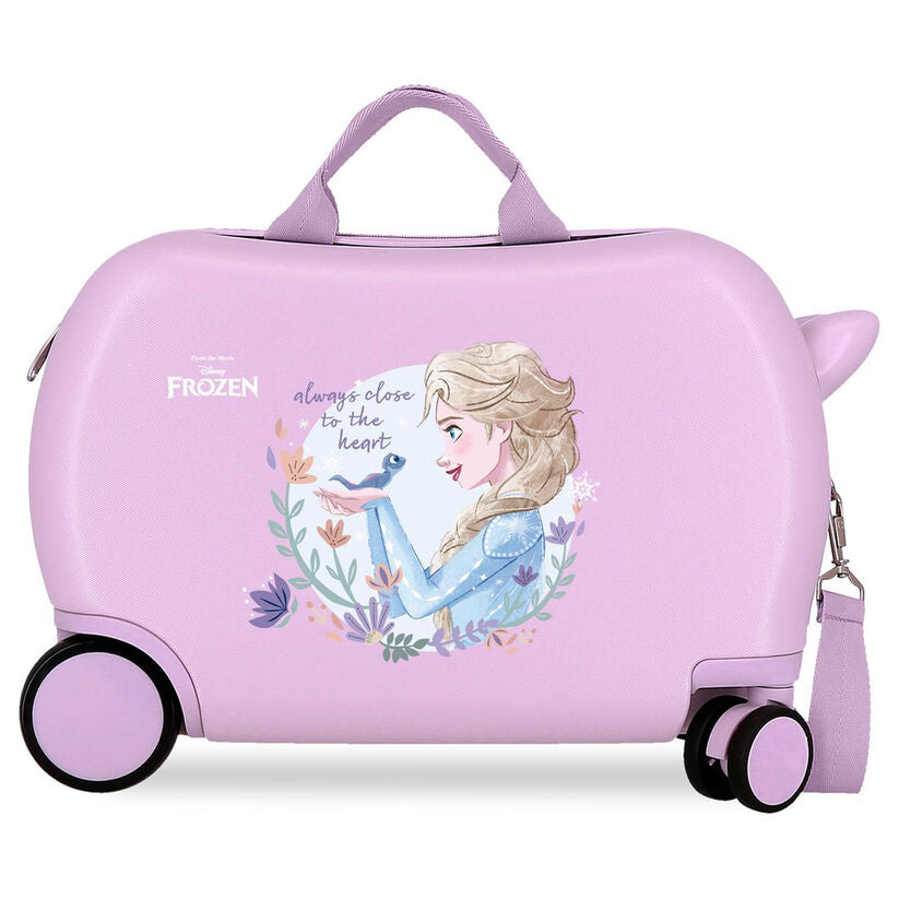 Maleta trolley ABS Frozen Disney rosa lila con ilustración de Elsa