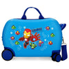 Maleta trolley azul de ABS con diseño de Iron Man y personajes Marvel