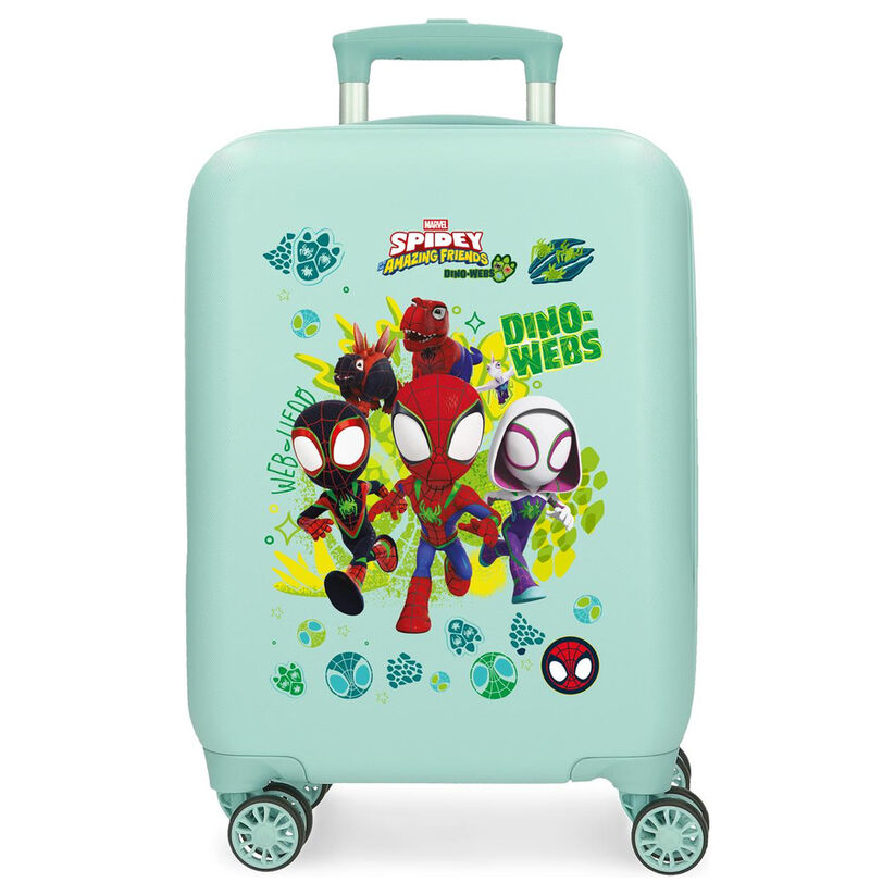 Maleta trolley ABS Spidey Dino-Webs Marvel en verde agua