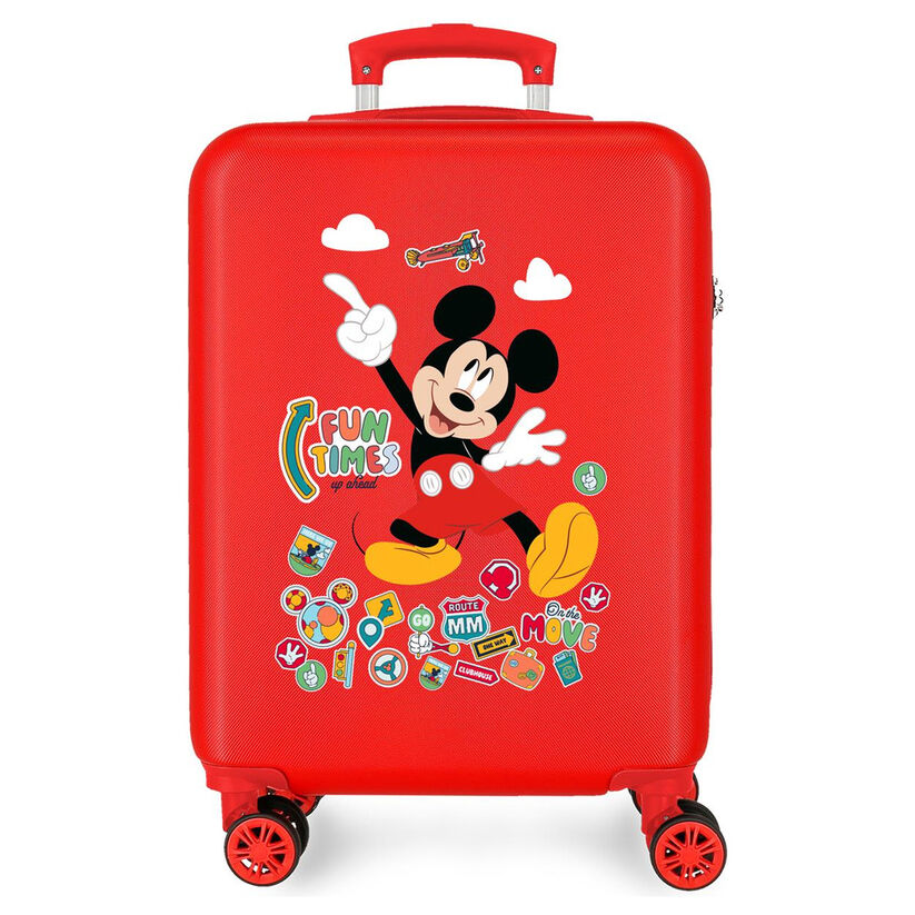 Maleta trolley roja de Mickey Disney Fun Times de 55 cm