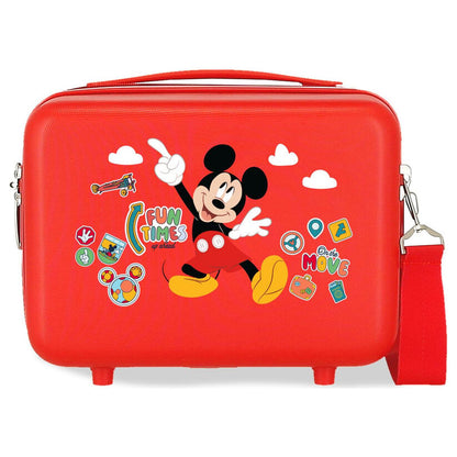 Neceser rojo de ABS Mickey Disney Fun Times adaptable a trolley
