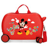 Maleta trolley roja de ABS con diseño de Mickey Disney