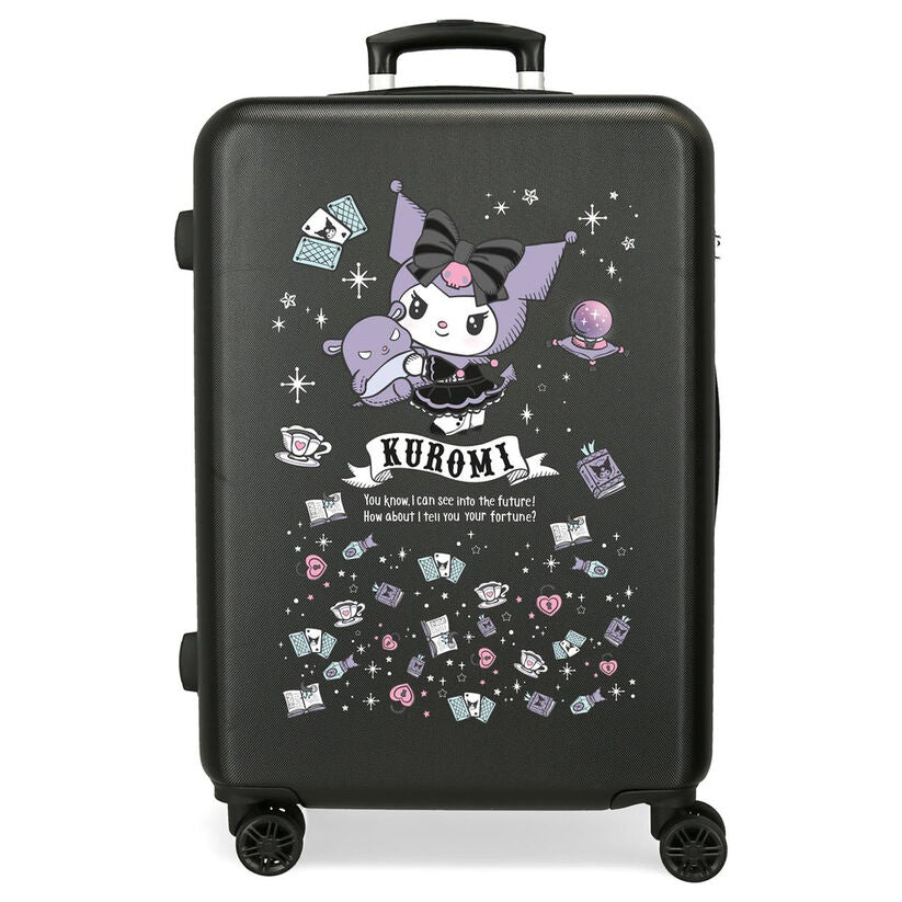 Maleta trolley negra Kuromi Fortune Telling de 65 cm