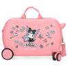 Maleta trolley rosa de Kuromi Fortune Telling con ruedas
