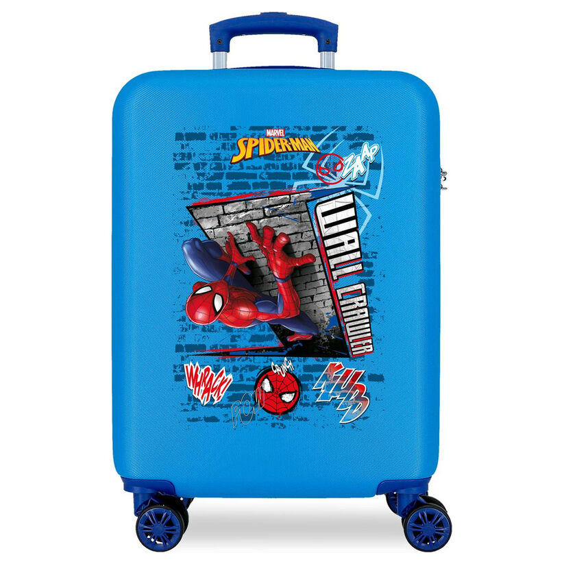Maleta trolley ABS azul de Spider-Man Marvel Wall Crawler de 55 cm
