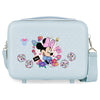 Neceser azul de ABS con Minnie y estampado floral