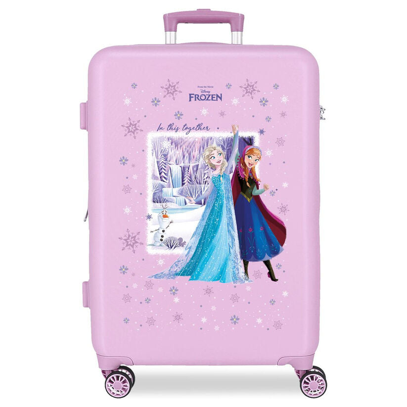 Maleta trolley rosa Frozen Disney con Elsa, Anna y Olaf - 2