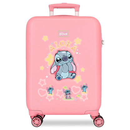 Maleta trolley rosa Stitch Disney de 55 cm - 2