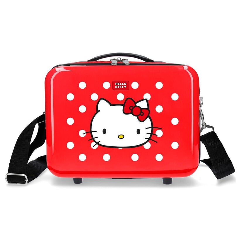 Neceser rígido rojo de Hello Kitty con lunares blancos - 2