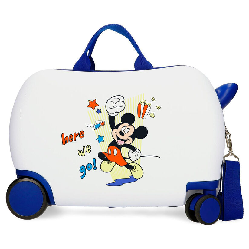 Maleta trolley ABS blanca y azul de Mickey Disney de 45 cm - 2