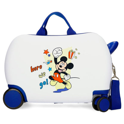 Maleta trolley ABS blanca y azul de Mickey Disney de 45 cm - 2