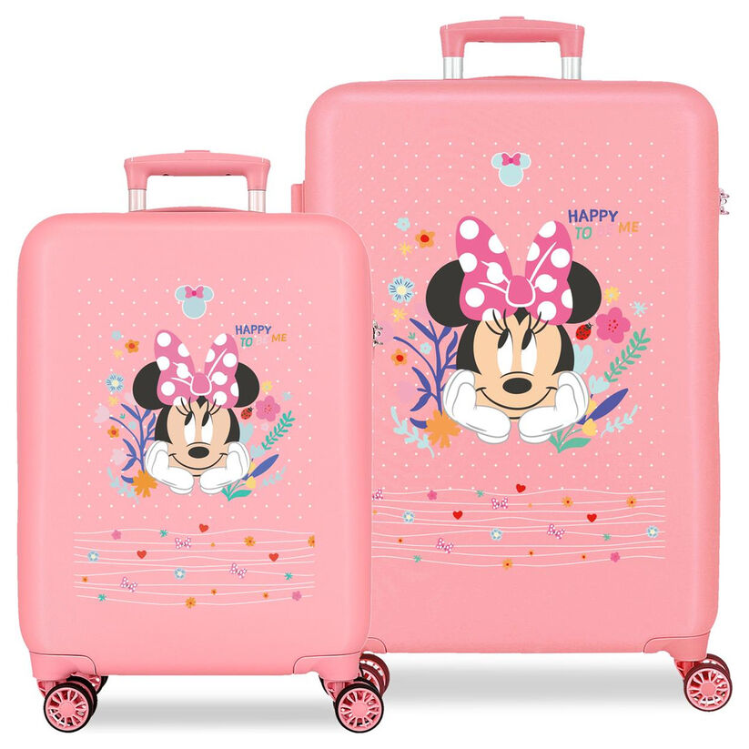 Set de dos maletas rosas Minnie Disney con ruedas dobles - 3
