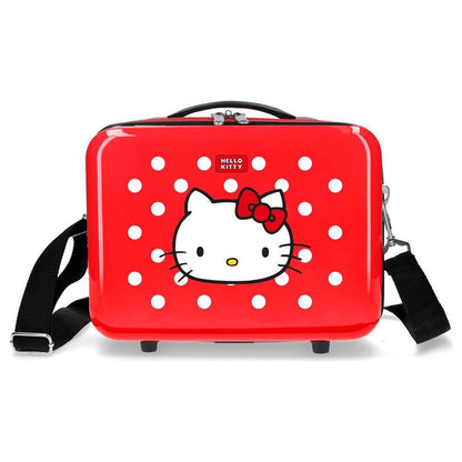 Neceser rígido rojo de Hello Kitty con lunares blancos - 3