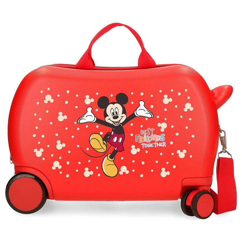 Maleta trolley roja de ABS con Mickey Disney Best Friends Together