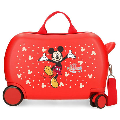 Maleta trolley roja de ABS con Mickey Disney Best Friends Together