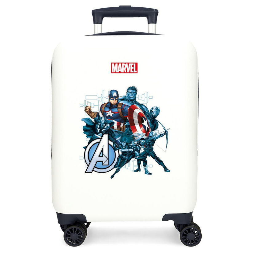 Maleta trolley blanca Marvel Los Vengadores con cuatro ruedas